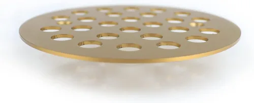 Miniatura 3 de Tapa de Repuesto para Drenaje de Piso Redonda Atornillable de 4-1/4 Pulgadas Rejillas para Escurridor de Ducha (Dorado Cepillado)