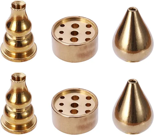 Soporte de incienso de latón de 3 estilos, quemador de cono de incienso, soporte de bobina de incienso, soporte para palo de incienso (6 piezas)