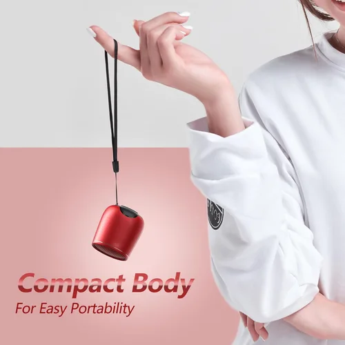 Miniatura 4 de INSMY Altavoz Bluetooth pequeño, mini altavoz inalámbrico portátil impermeable, emparejamiento estéreo de audio rico en graves intensos