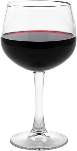 Restaurantware Cascata - Juego de 6 copas de vino tinto de 13 onzas, resistentes al astillado, de vidrio soplado fino, aptas para lavavajillas, para