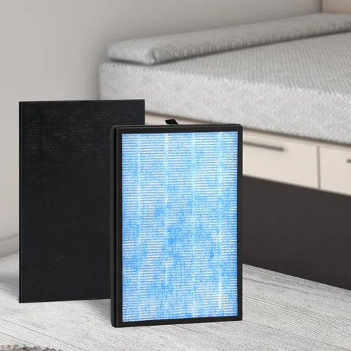 Miniatura 6 de Paquete de 2 filtros de aire de repuesto 3 en 1 compatibles con Okaysou Air Purif-ier Airmax 8L, ultrafiltro azul y filtro HEPA verdadero de grado