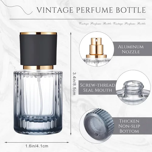 Miniatura 2 de Teenyyou 6 botellas vacías de perfume de vidrio de 30/50/3.4 fl oz a granel para fabricantes de perfumes, botellas de colonia atomizadoras