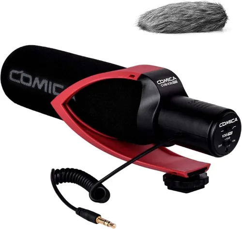 COMICA Micrófono de cámara CVM-V30 PRO de escopeta para video con interfaz de 3.5mm, micrófono de video para entrevistas para Canon Nikon Sony