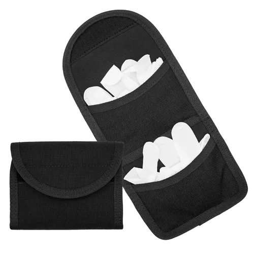 Funda para Guantes de Guantes de Servicio Bolsa de Látex Desechable Porta Guantes con Bolsillos Plegables para Oficiales de Policía, Aplicación de