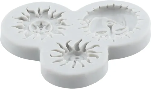 Miniatura 8 de Molde de silicona para fondant de cara de sol y luna, moldes de caramelo de chocolate para decoración de cupcakes de chocolate, decoración