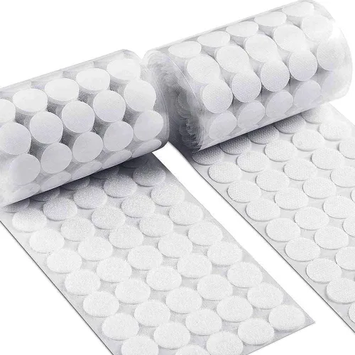 Miniatura 11 de Puntos autoadhesivos, adhesivo fuerte, 1000 unidades (500 pares) puntos de nailon adhesivos de 0.59 pulgadas de diámetro, puntos de gancho y bucle