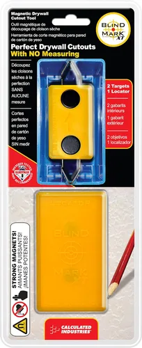 Miniatura 6 de Calculated Industries 8105 Herramienta Localizadora de Cajas Eléctricas para Paneles de Yeso Blind Mark - Potentes Objetivos Magnéticos de Tierras