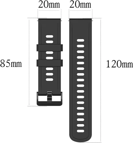 Miniatura 6 de Correa de muñeca de 0.787 in para Galaxy Watch 4 Classic 46 de 1.654 in, reloj inteligente Active 2, pulsera 4 de 44/1.575 in