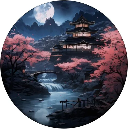 Miniatura 3 de PopGrip estándar japonés Sakura Cherry Blossom Moon PopSockets estándar