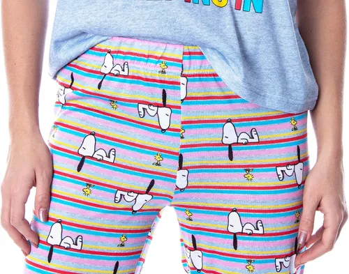 Miniatura 3 de INTIMO Peanuts Snoopy Happiness is Sleeping In Shirt and Pants - Conjunto de pijama para mujer