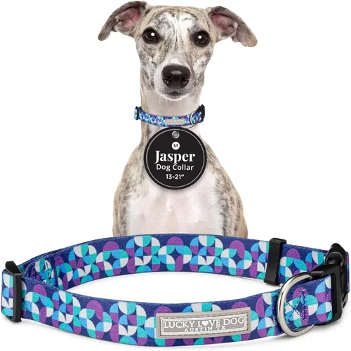 Miniatura 41 de Lucky Love Dog - Collar de perro ajustable con hebilla de fácil clic para los grandes, duradero y cómodo para perros machos y hembras, collar