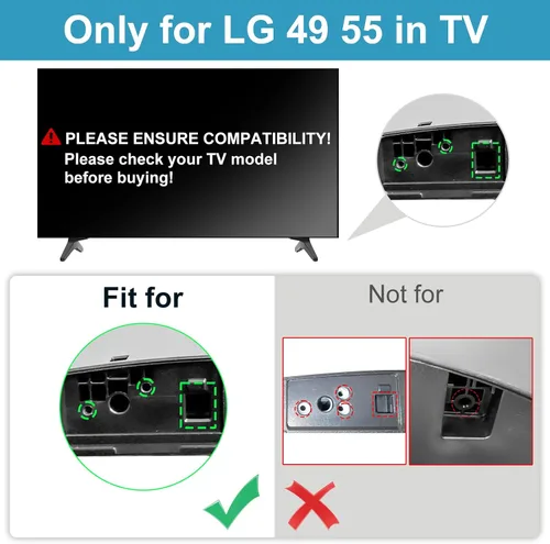Miniatura 2 de Patas de TV para soporte de TV LG base de repuesto, para 49 55 pulgadas LJ UJ Series LG TV patas 49UJ6300 49LJ550M 49UJ6320 49UJ630T 49UJ635T