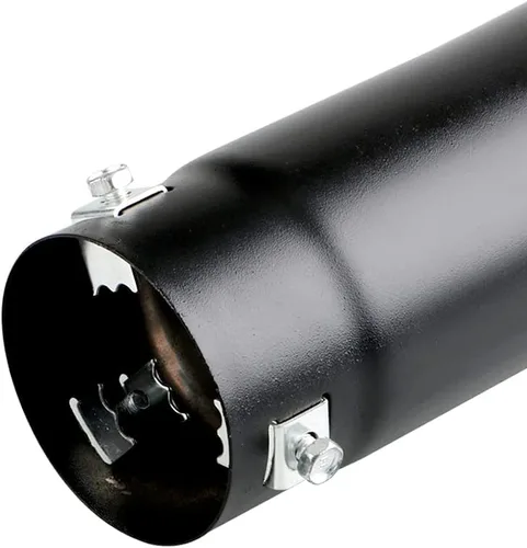 Miniatura 4 de Sakali Silenciador universal de 2.874 in de entrada de acero inoxidable atornillado de 2.8 pulgadas, tubo de punta de escape de coche (negro)