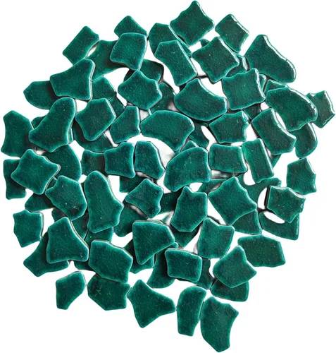 Miniatura 8 de Azulejos de mosaico de cerámica irregulares de 0.78 a 1.57 pulgadas, piezas de mosaico de 1.1 libras, piedras para decoración del hogar, platos