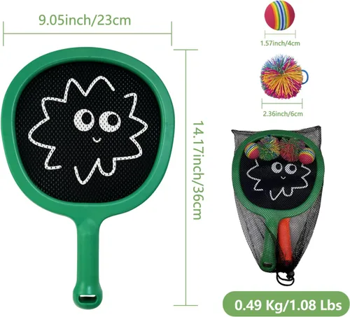 Miniatura 5 de Juego de pelota inflable de raqueta para niños y adultos, actividades familiares, juegos de juegos para interiores y exteriores, juguetes deportivos