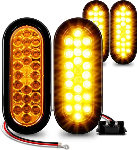Miniatura 10 de Faro trasero redondo de 6 pulgadas con 24 luces LED de luz blanca clara, para reversa de camiones, con Certificado DOT, arandela y enchufe incluidos
