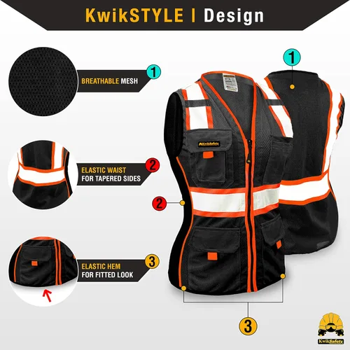 Miniatura 2 de KwikSafety - Multi-Color Safety Vest for Women Premium Reflective High Visibility Vest, ANSI Class Unrated