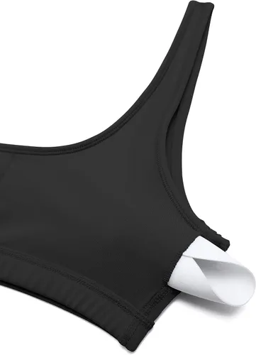 Miniatura 45 de CRZ YOGA Butterluxe - Mini brasier para mujer, cuello redondo, de bajo impacto, inalámbrico, deportivo, yoga, acolchado, para entrenamiento