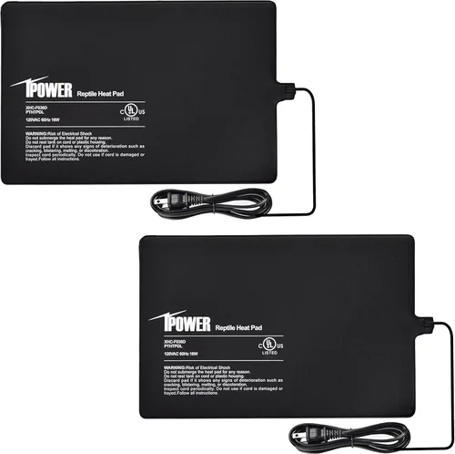 Miniatura 13 de iPower Almohadilla de calor para reptiles debajo del tanque, calentador de terrario para tortuga, lagarto, rana, serpiente, reptil y otros animales