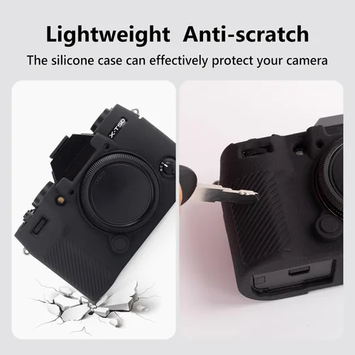 Miniatura 5 de MUZIRI KINOKOO Funda de silicona compatible con cámara digital Fujifilm X-T50 XT50, goma suave Fuji XT50 X-T50 con superficie esmerilada, agarre