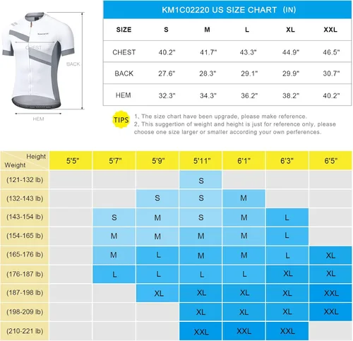 Miniatura 6 de Santic Camiseta de ciclismo para hombre, manga corta, camiseta de ciclismo de carretera, con cremallera completa, UPF 50+, MTB con bolsillos