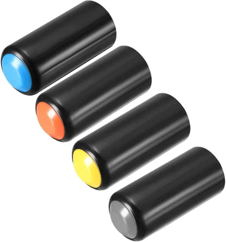 uxcell Tapa de batería Mic Batería Tornillo en Tapa Tapa de Copa 4 Colores 4 Piezas