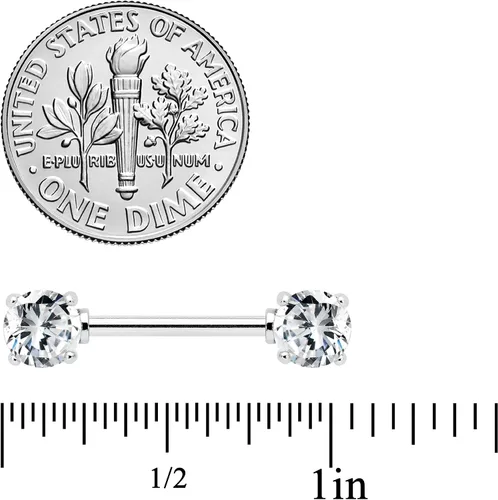 Miniatura 3 de Body Candy Juego de anillos para pezón de acero inoxidable calibre 14 916 pulgadas