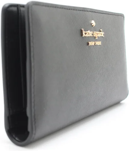 Miniatura 6 de Kate Spade New York Staci - Billetera plegable delgada grande, color negro, Negro