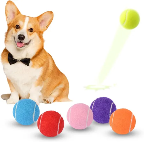 Miniatura 9 de ZIYIZE Mini pelotas de tenis, paquete de 20 pelotas de tenis para perros de 2 pulgadas, pelota de juego para mascotas fácil de atrapar para lanzador