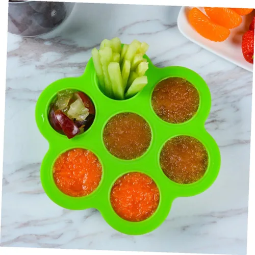 Miniatura 4 de Recipiente de silicona para alimentos sólidos complementarios de grado alimenticio, capacidad de silicona flexible y caja de conservación con tapa