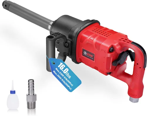 Miniatura 16 de Llave de impacto de aire de 1/2 pulgada, par máximo de 1560 ft-lbs, diseño ligero de 4.4 lb, pistola de impacto de aire incluye 11 piezas de juego