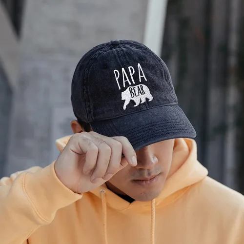 Miniatura 7 de Waldeal Gorra de béisbol ajustable con bordado de Papa Bear para hombre