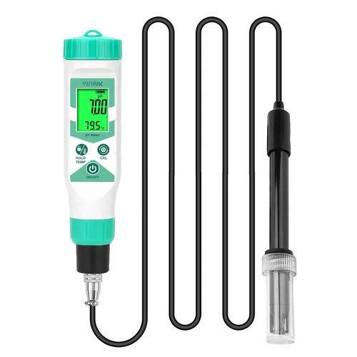 Medidor de pH inteligente para laboratorio, probador digital de pH, kits de prueba de pH hidropónico precisos, medidor de pH con línea para