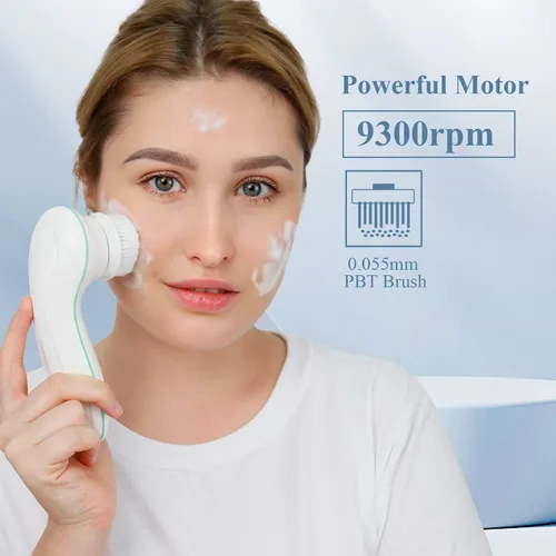 Miniatura 2 de Cepillo de limpieza facial TOUCHBeauty, cepillo giratorio de 360 grados con soporte conveniente, impermeable dispositivo de limpieza profunda, Negro