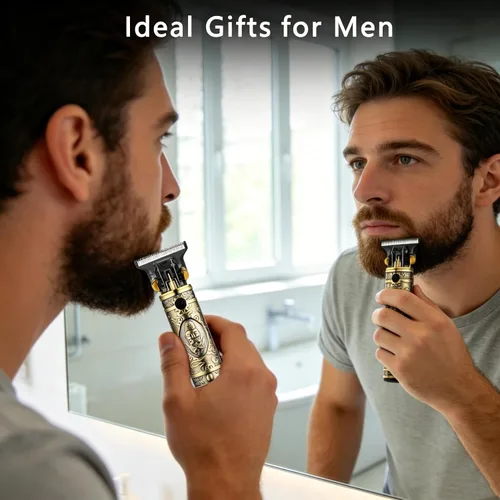 Miniatura 7 de AMULISS Cortadora de pelo profesional para hombre, sin huecos, inalámbrica, kit profesional de corte de pelo y aseo para hombres, pantalla LED