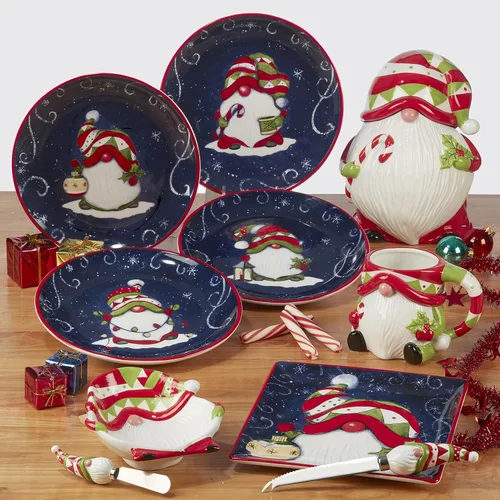 Miniatura 4 de Certified International Holiday Magic Gnomes - Tarro de galletas 3-D, 64 onzas, multicolor