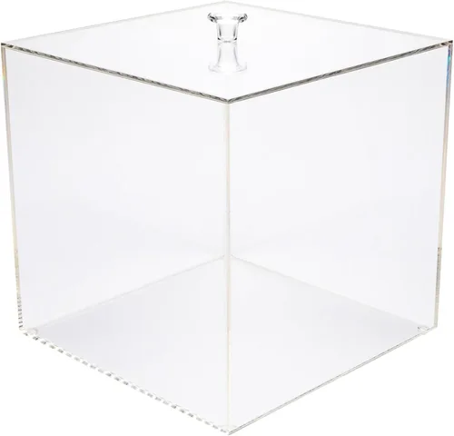 Miniatura 8 de Restaurantware Clear Tek - Caja de dulces de 3.9 x 3.9 x 3.9 pulgadas, 1 vitrina cuadrada, con tapa desmontable, almacena joyas de dulces o chicle