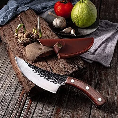 Miniatura 2 de Cuchillo de carnicero para carne, cuchillo de carnicero casero de 5 pulgadas para tallar carne y deshuesar pequeño cuchillo forjado a mano cuchillo