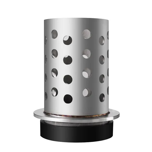 Miniatura 27 de DZQ Frasco de fundición perforada al vacío, acero inoxidable 304 con brida con base de bebedero de goma, varios tamaños para fundición de metal