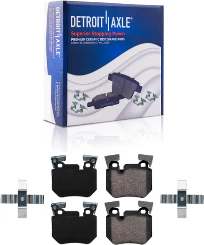 Miniatura 26 de Detroit Axle - Kit de freno trasero para Chevy Equinox Captiva Sport GMC Terrain Pontiac Torrent Saturn Vue Pinzas de freno de disco con soportes