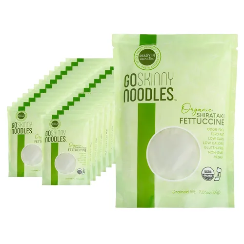 Miniatura 13 de GoSkinny Noodles Angel Hair (paquete de 6), Shirataki y Konjac orgánico, bajo en carbohidratos, bajo en calorías, sin gluten, vegano, keto, paleo