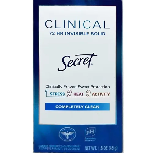 Miniatura 5 de Desodorante Secret Clinical Completely Clean, 1.6oz 3 paquetes
