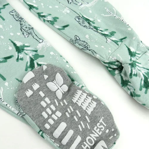 Miniatura 3 de HonestBaby Pijama de algodón orgánico con pies ajustados para bebé
