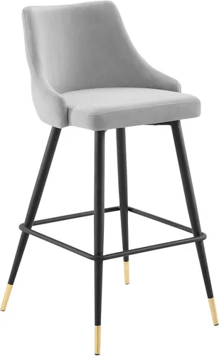 Miniatura 16 de Modway Adorn Performance - Taburete de terciopelo para mostrador, color gris