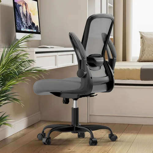 Miniatura 8 de Silla de oficina Mimoglad, silla de escritorio ergonómica con soporte lumbar ajustable, silla de computadora de malla de respaldo alto con Grafito