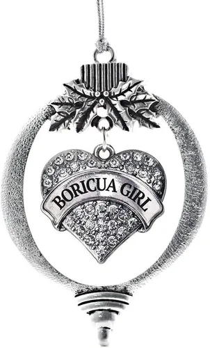Miniatura 20 de Inspired Silver Adornos festivos de dije de corazón pave de plata con circonitas cúbicas