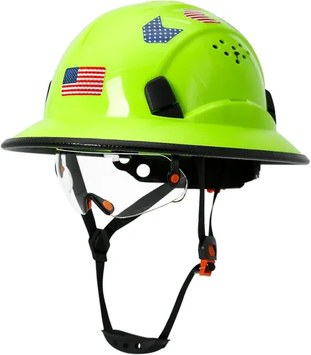 Miniatura 12 de Cascos De Construcción de ala completa Cascos de seguridad aprobados por OSHA con visera transparente - Casco de seguridad de construcción ventilado