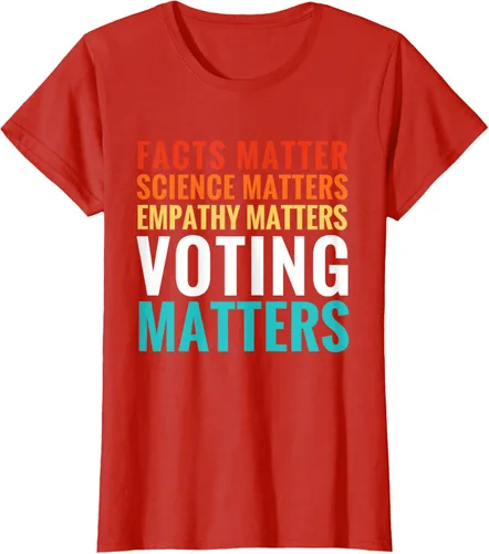 Miniatura 55 de Facts Matter Science Matters Voting Matters - Camiseta demócrata liberal, Negro, S