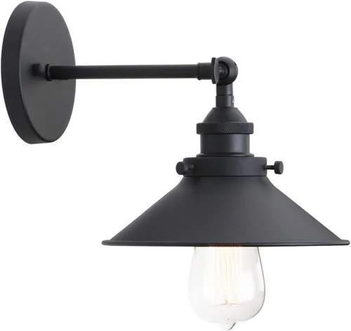 Miniatura 10 de PERMO - Iluminación de pared industrial vintage en metal, apliques de pared en níquel cepillado, lámpara de pared ajustable de 180 grados