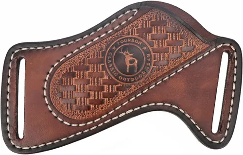 Miniatura 8 de Funda de cuero para cuchillo plegable con bolsillo para cinturón, soporte compacto para cuchillos, portador de herramientas EDC 3mm thick leather